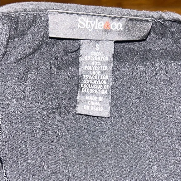 Style & Co. Black Lace Blouse - Picture 4 of 4